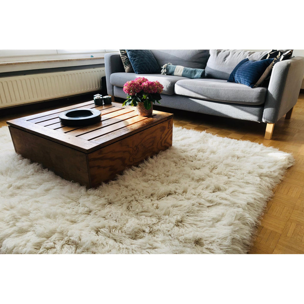 Premium Flokati Rugs in Natural Wool 2000gsm